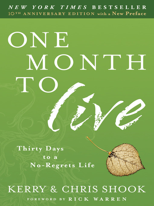 Title details for One Month to Live by Kerry Shook - Available